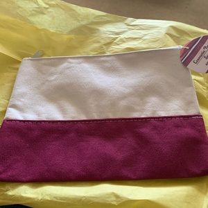 Fabric make-up bag with tags